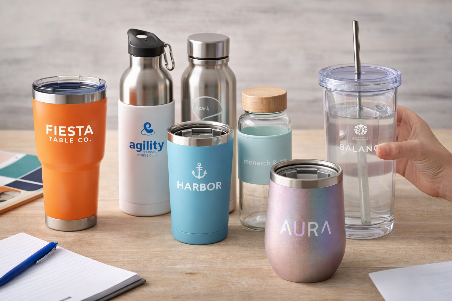 Supplier comparison and drinkware style narrowing