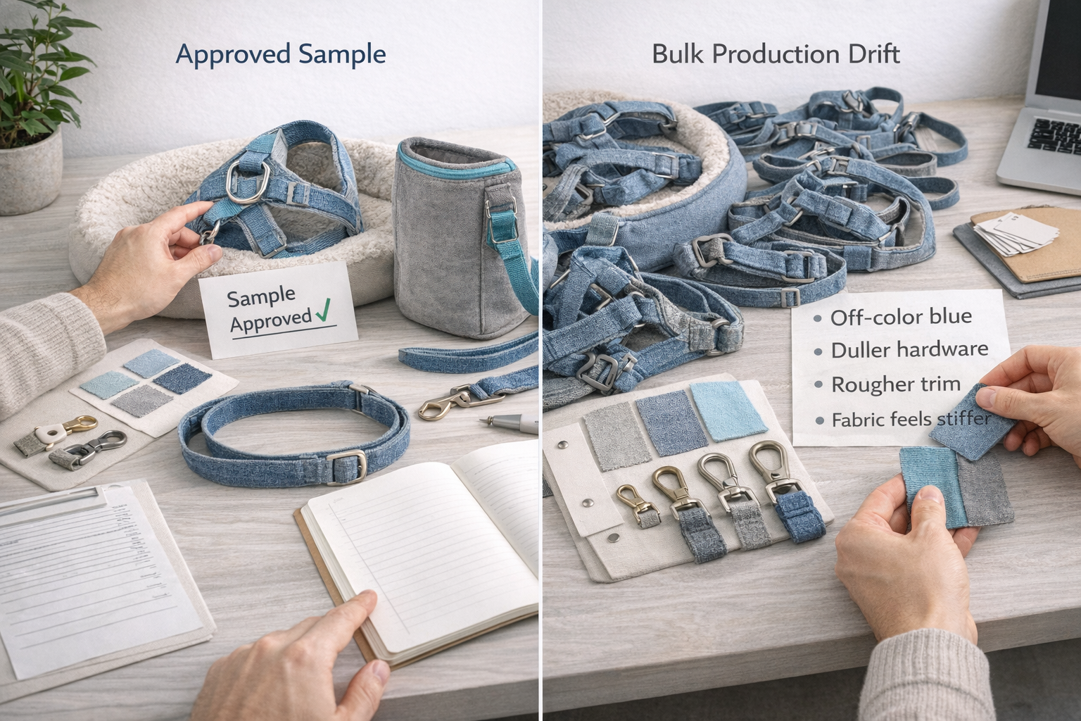 Material feel, finish, and practical suitability for pet products