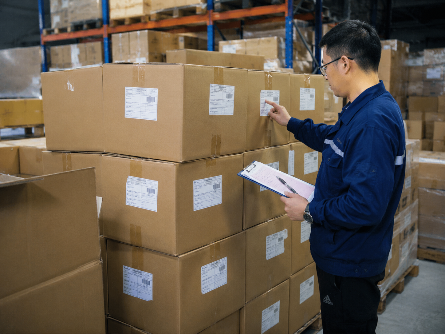 Carton and warehouse handling photo evidence before shipment