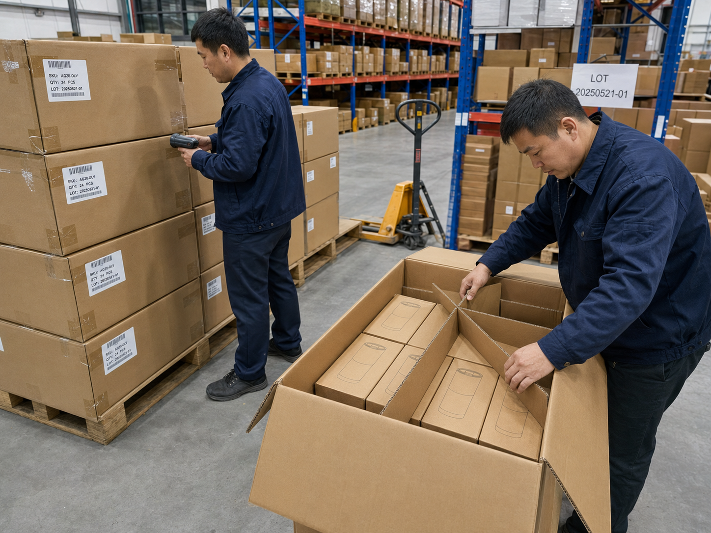 Warehouse handling evidence