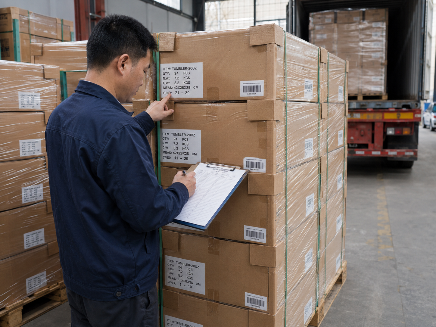 Shipment preparation evidence