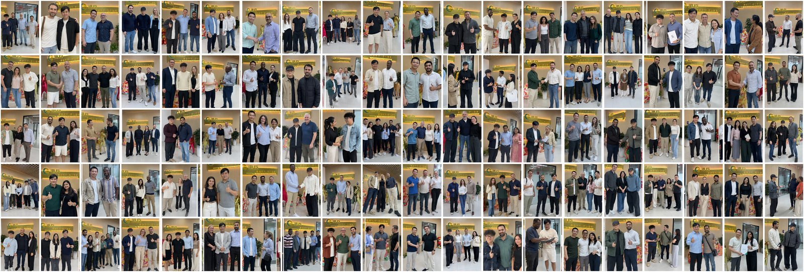 NaviSourcing buyer visits and international project collaboration photo wall