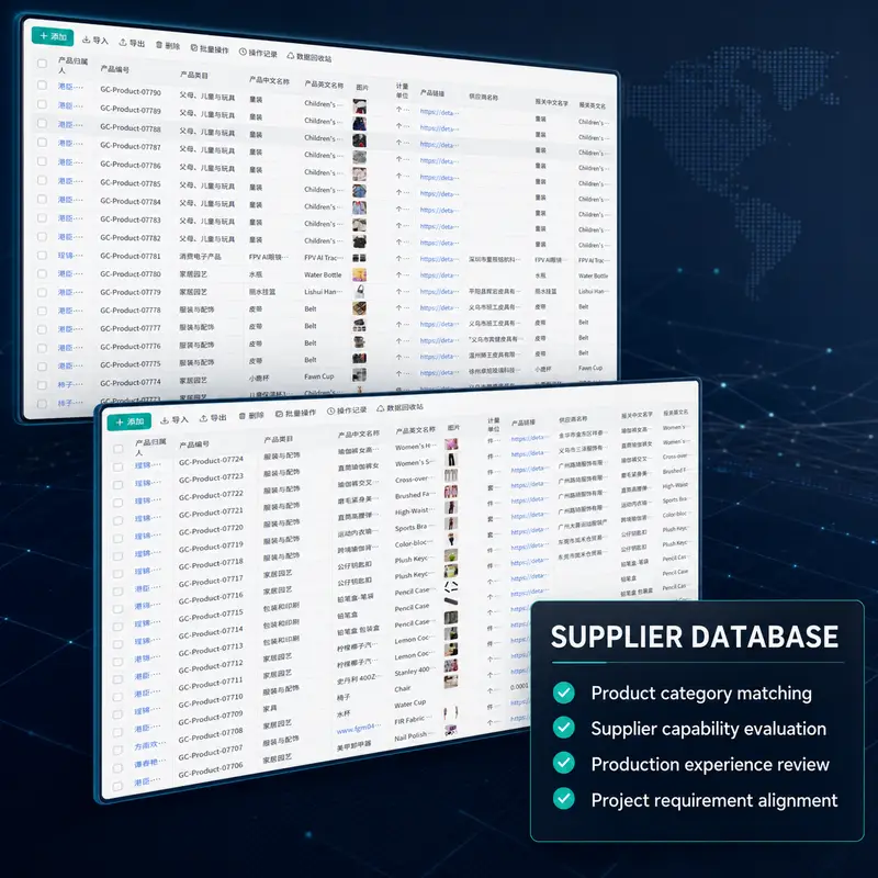 Supplier resource and product database